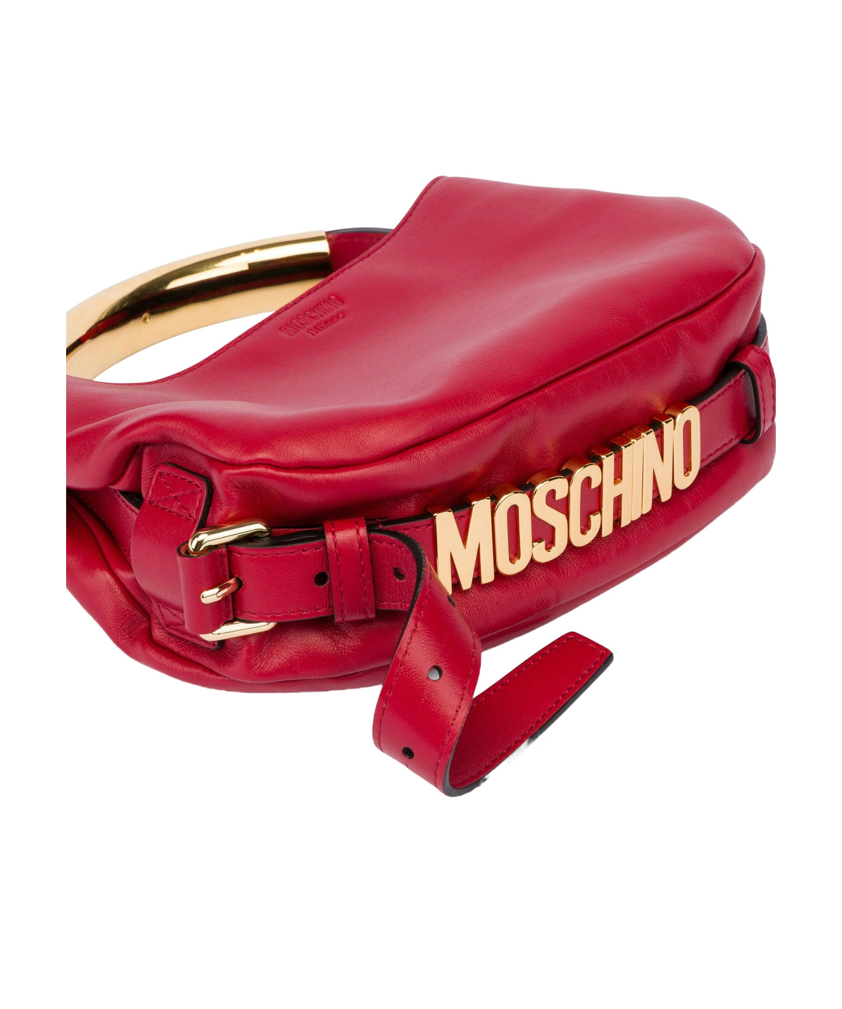MOSCHINO MOSCHINO LOGO DETAILED TOP HANDLE BAG