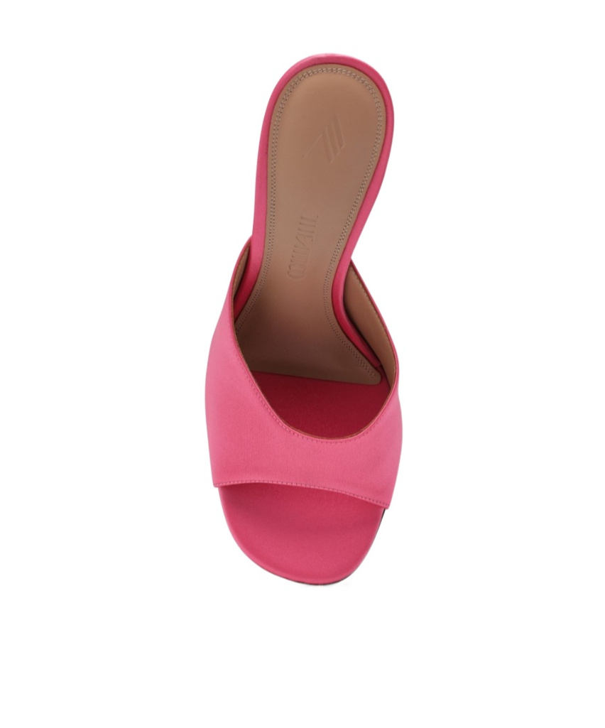 Attico Round-toe High-heeled Sandals In Pink