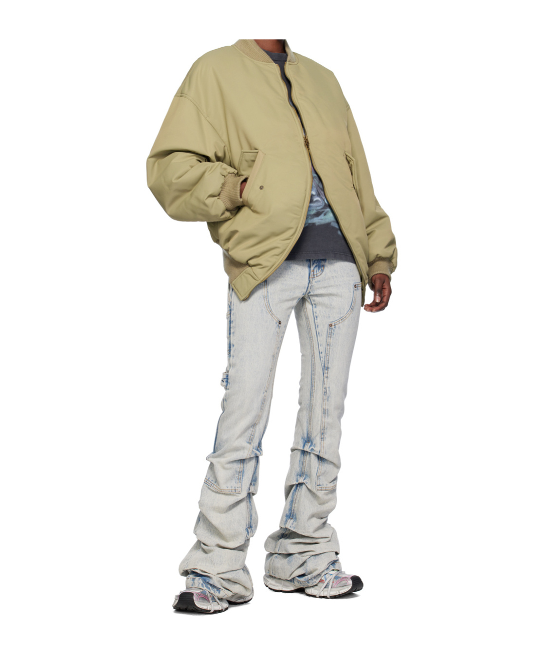 We11 Done Padded Zipped Bomber Jacket