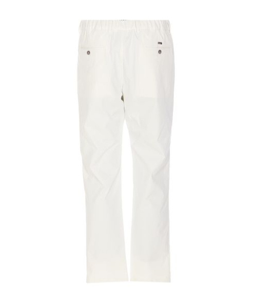 Herno Trousers Front Pleats Elasticized Waist In White