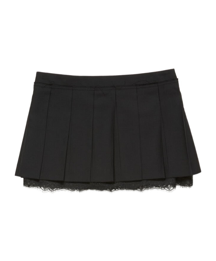 Acne Studios Mini Pleated Skirt In Black