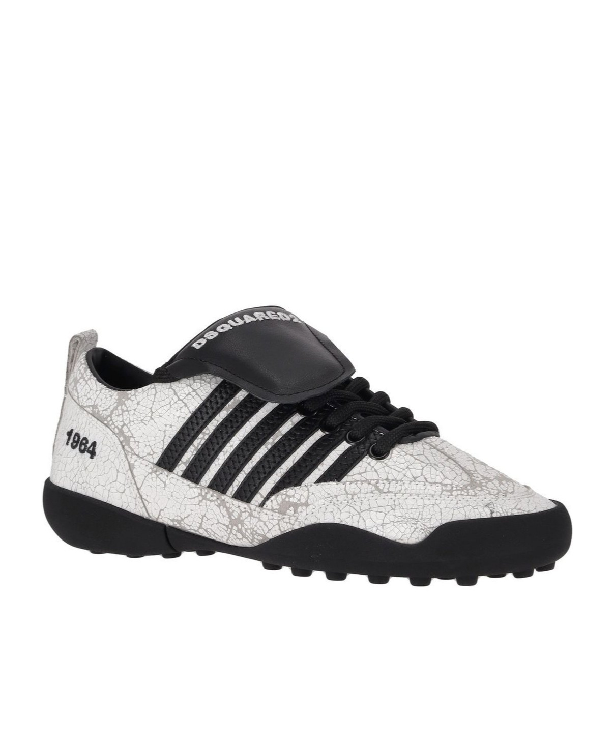 Dsquared2 Fold-over Tongue Soccer Sneakers In White