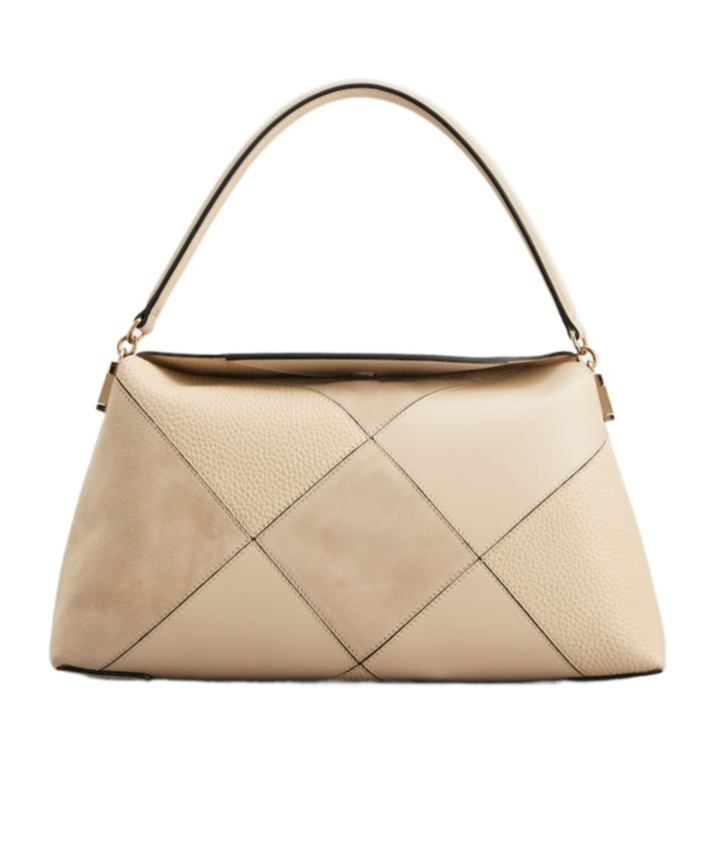 Shop Tod's Top Handle Shoulder Bag In Nude