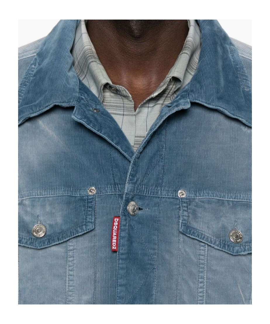 Dsquared2 Tailored Blazer With Long Sleeves And Pockets In Blue