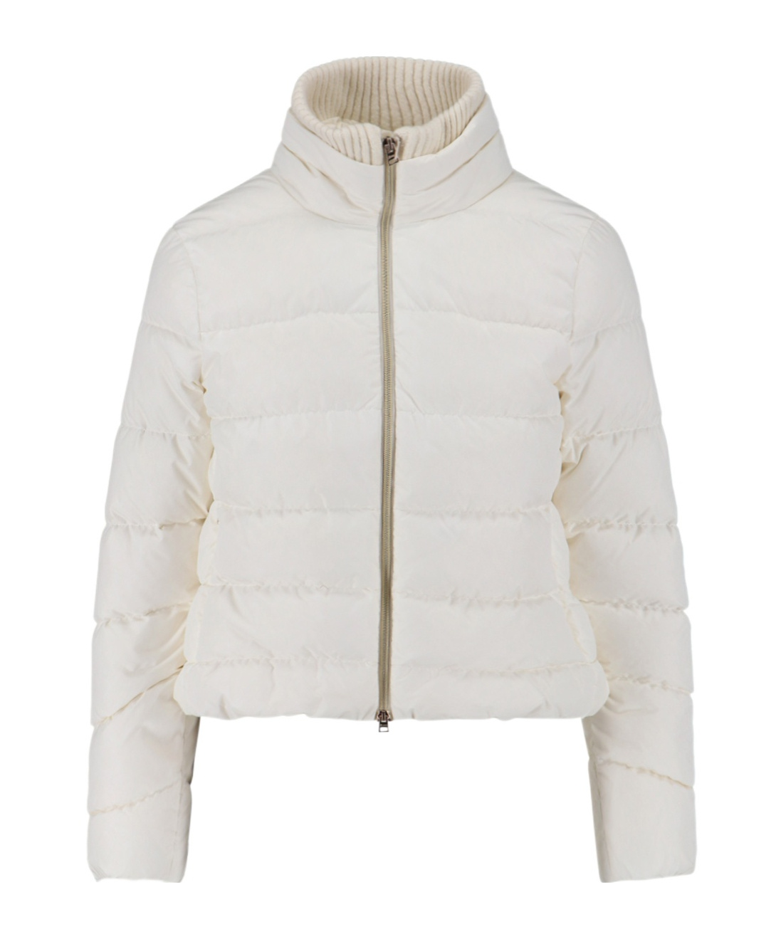 Herno Quilted High-neck Jacket In White