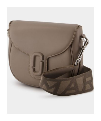 Shop Marc Jacobs The Covered J Marc Saddle Bag In Brown