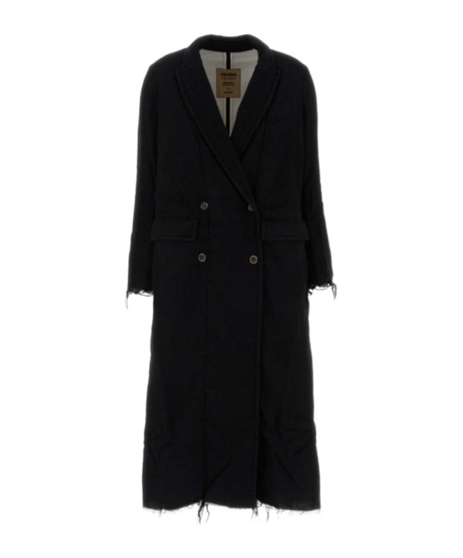 Uma Wang Long-sleeved Coat In Black