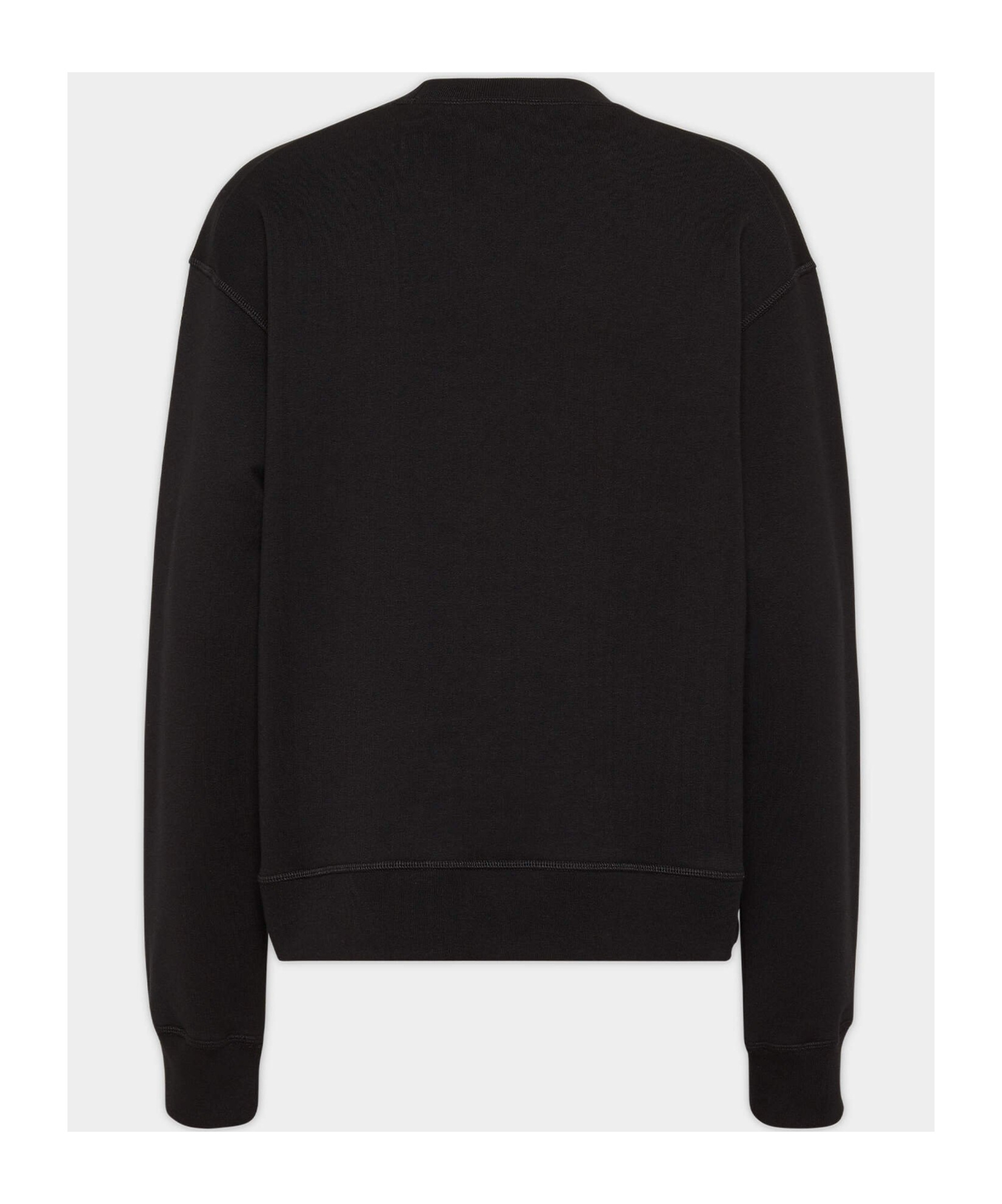 Dsquared2 Relaxed Fit Black Sweatshirts With Bold Logo In Black