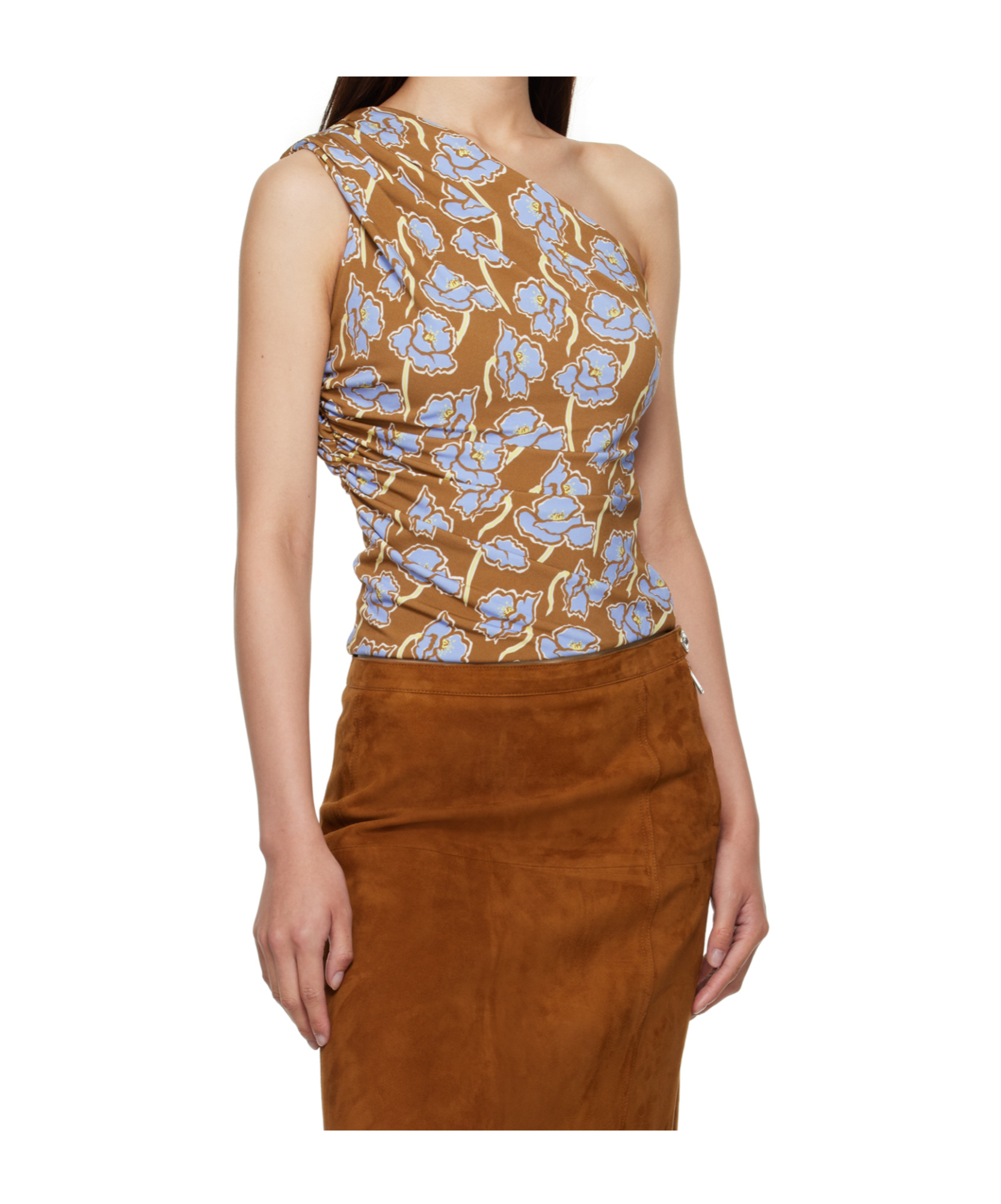 Versace Patterned Top In Brown