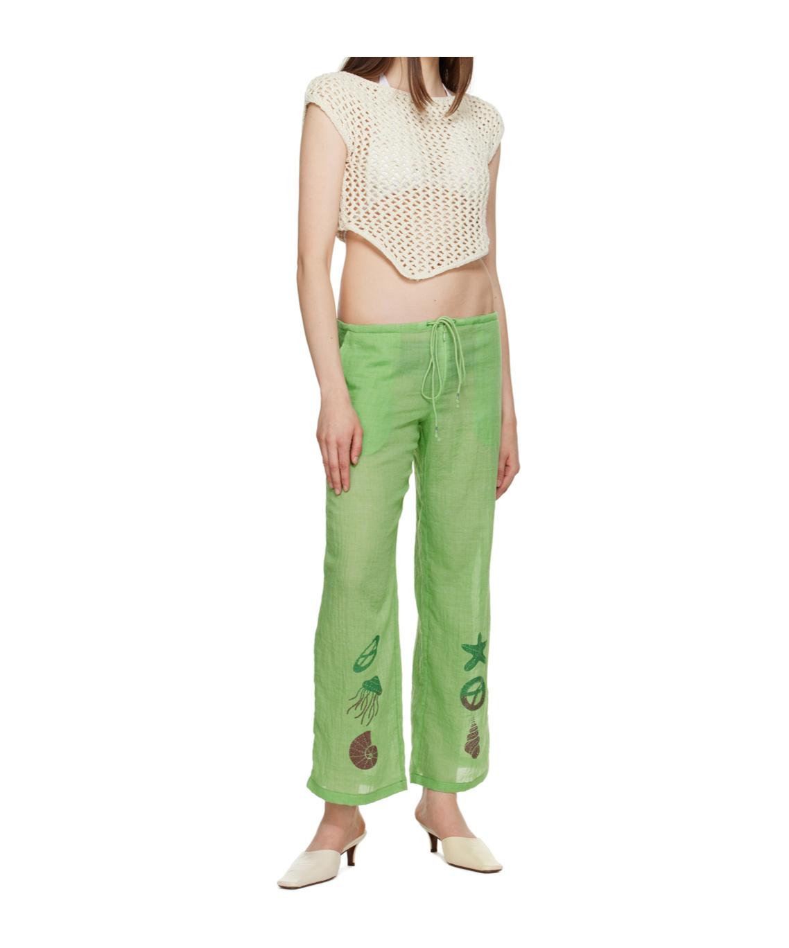 Open Yy Asymmetrical Vest In Neutral