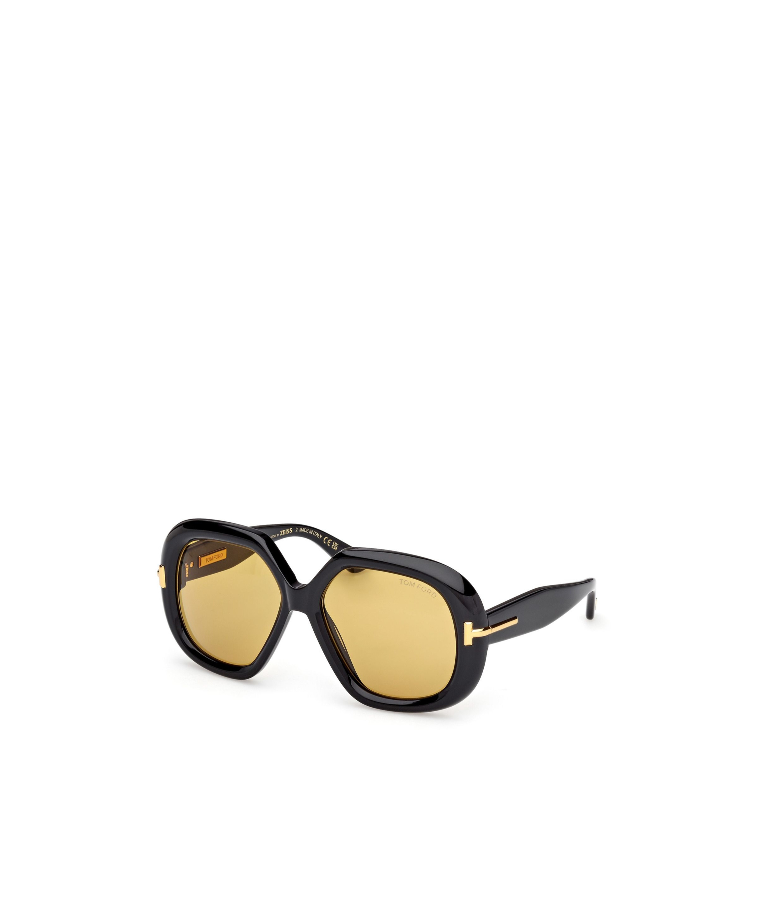Tom Ford Icon Acetate Geometric Sunglasses In Black
