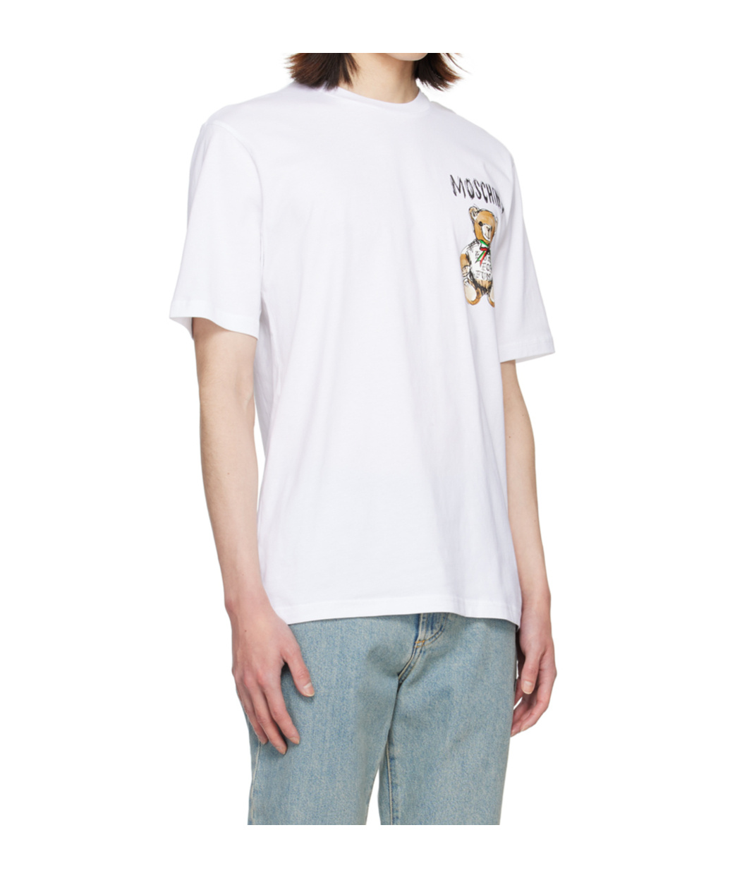Moschino White Tailor Teddy Bear T-shirt In White