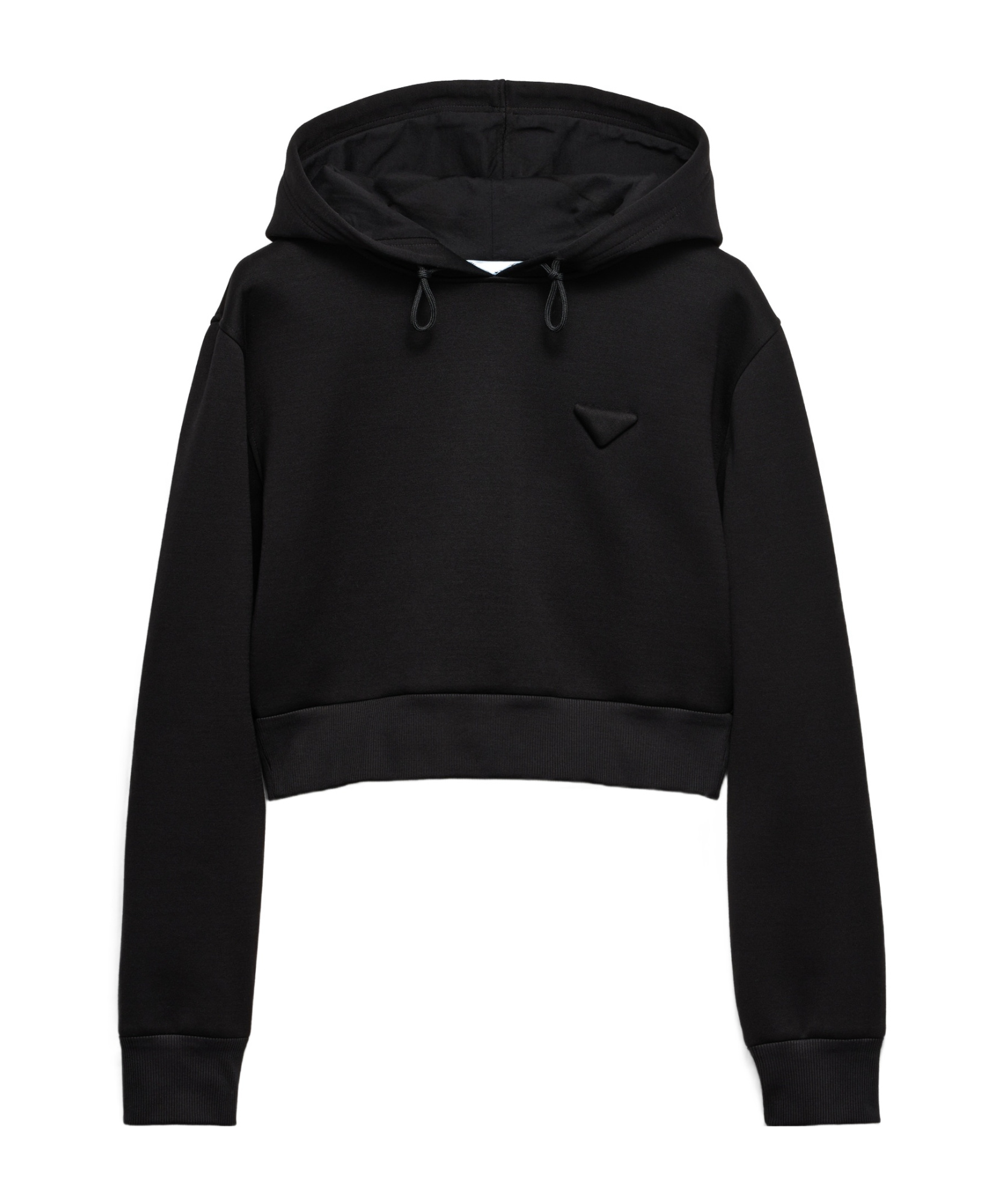 Prada Kurzer Kapuzenpullover In Black