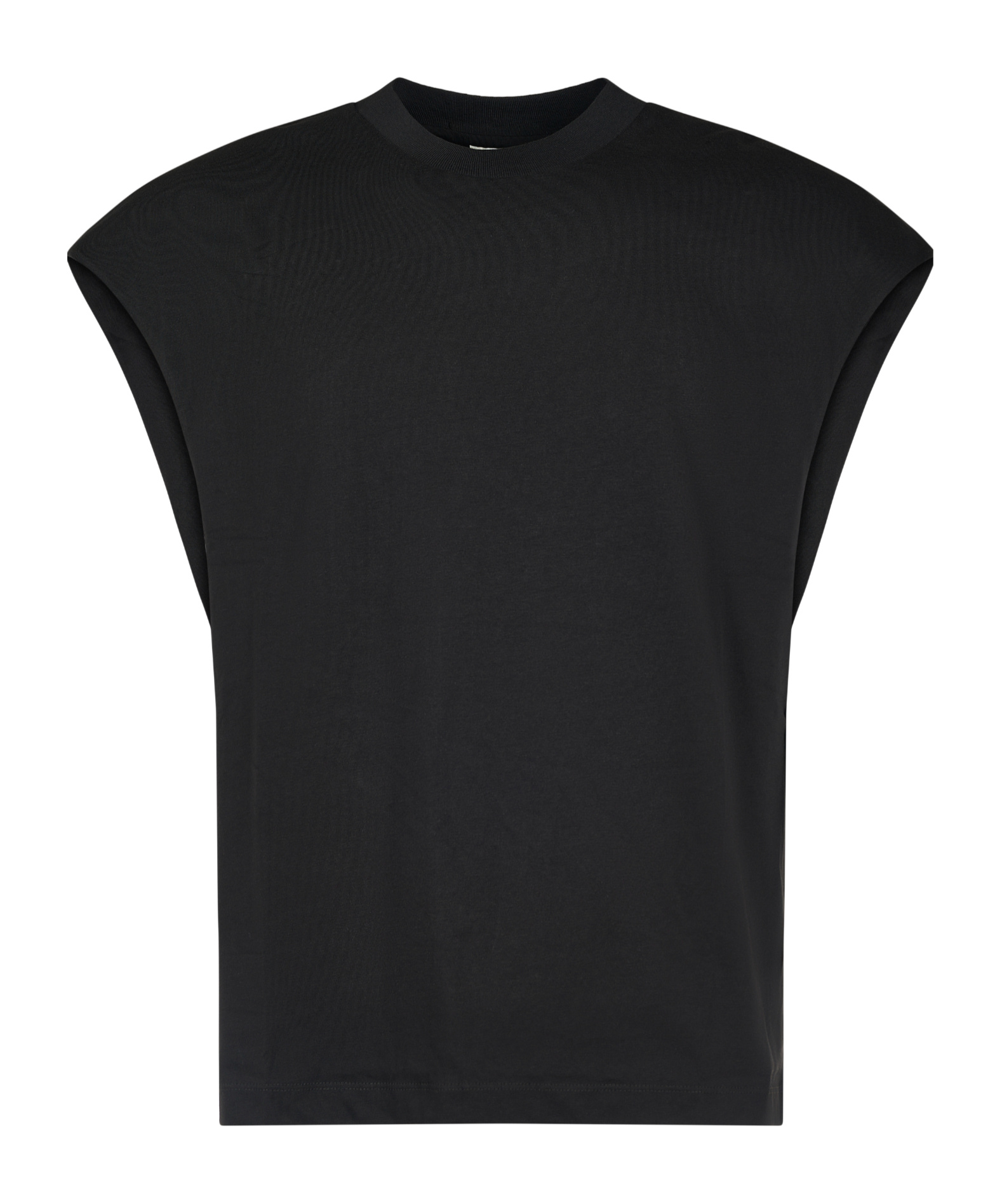 Dries Van Noten Oversized Black T-shirt With Structured Shoulders In Black