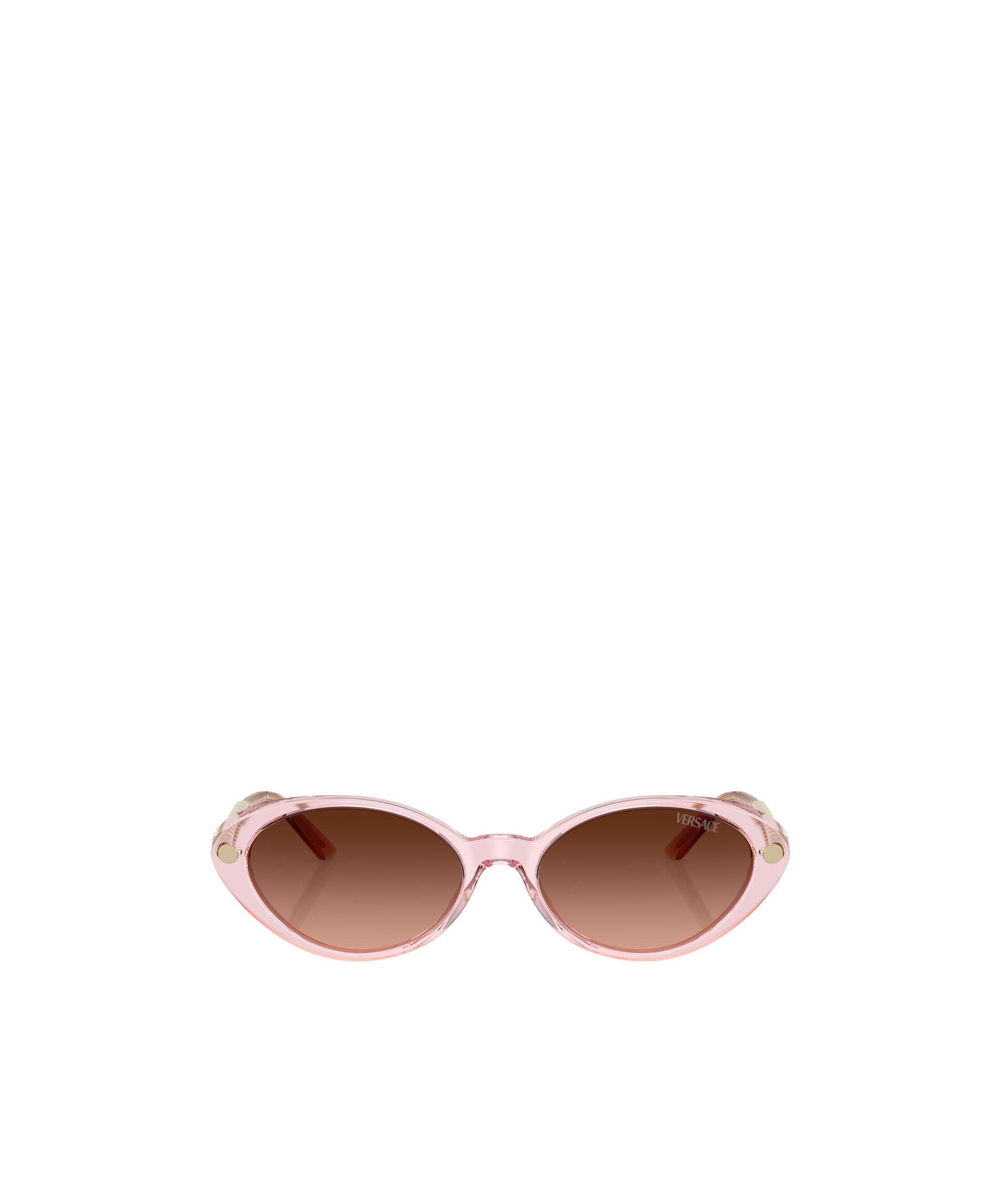 Versace Womens Pink Ve4469 Oval-frame Acetate And Metal Sunglasses In Brown