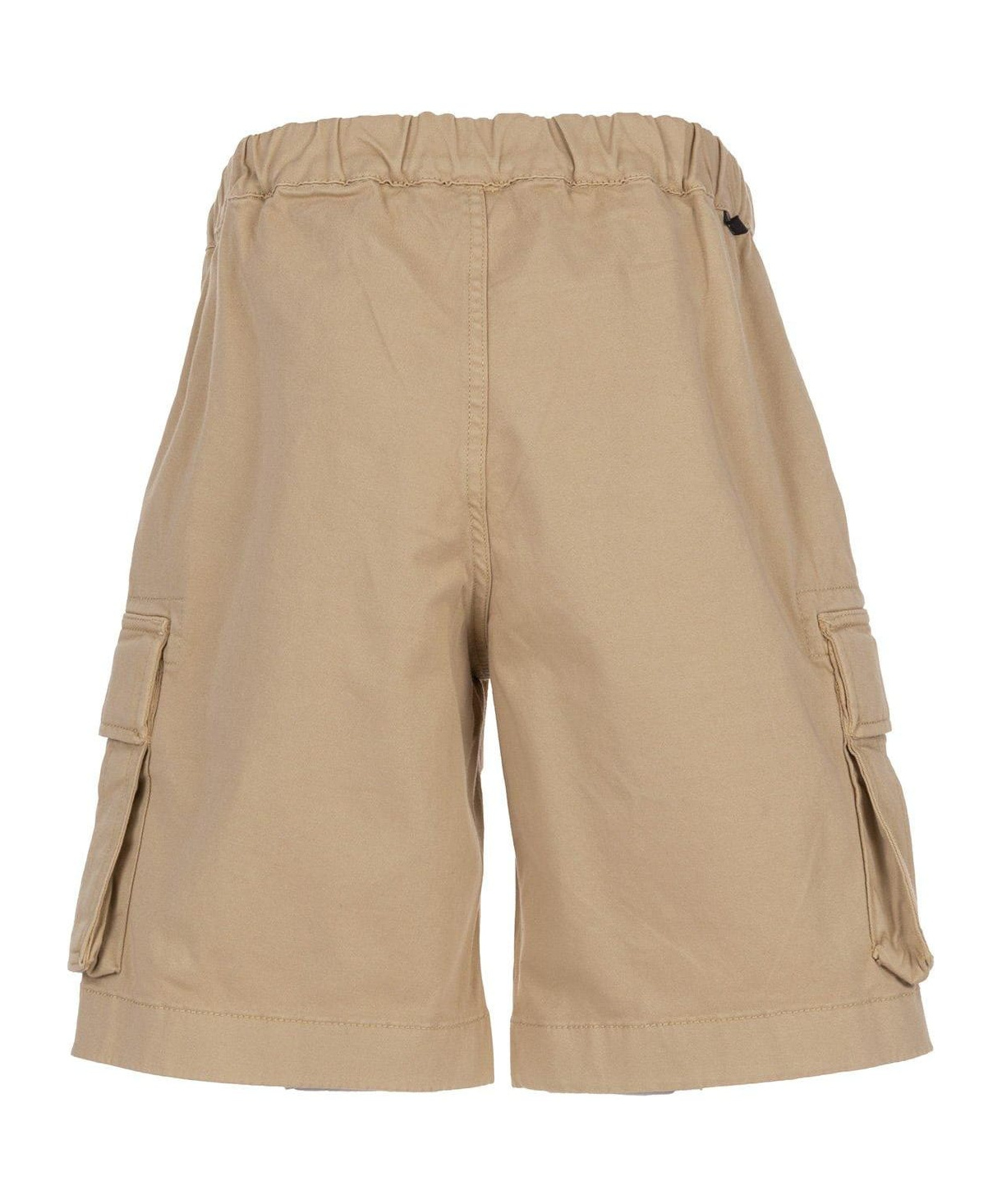 Woolrich Logo-detailed Belted Waist Cargo Shorts In Nude