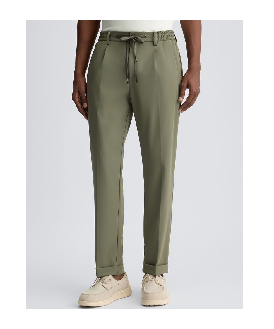 Liu •jo Drawstring-waist Trousers In Green