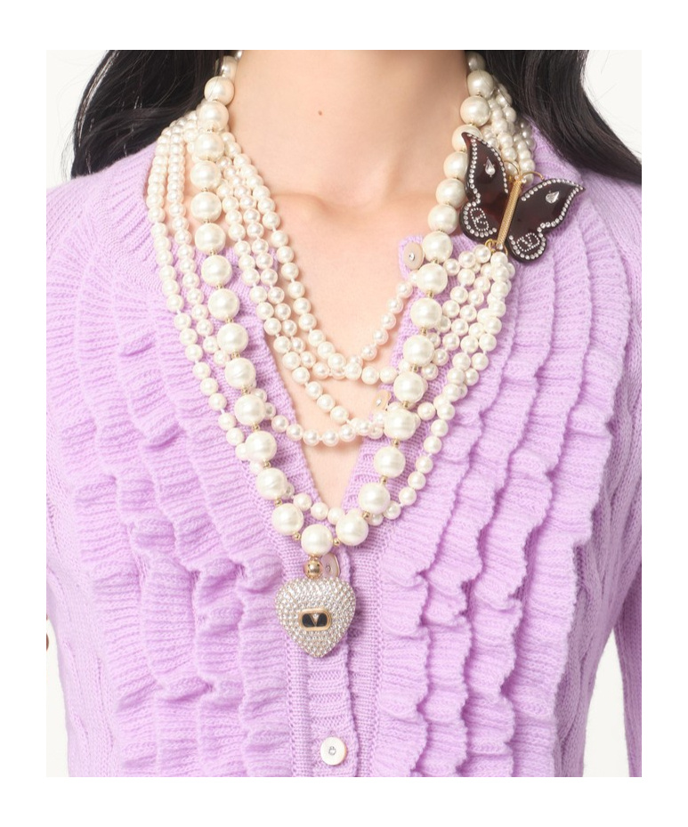 Valentino Wollcardigan Frau Lila Xs In Purple