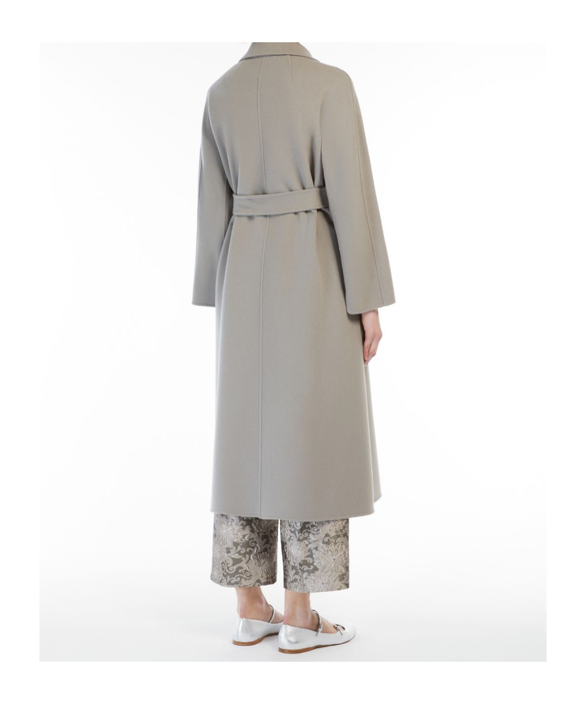Max Mara Long-sleeved Coat In Gray