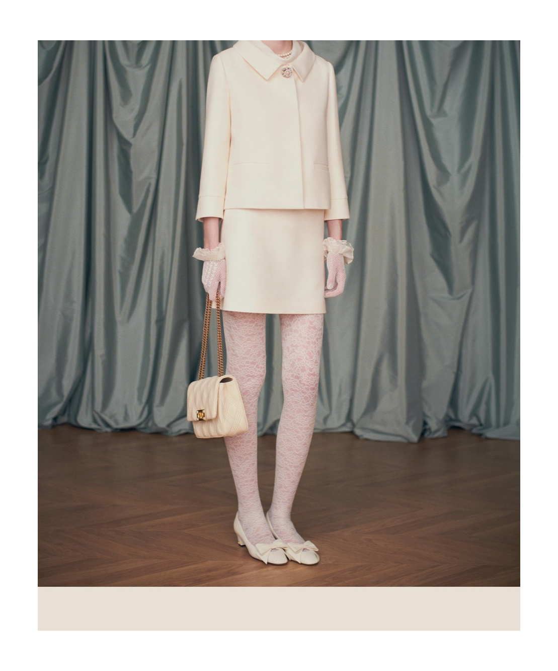 Valentino Lace Tights In White