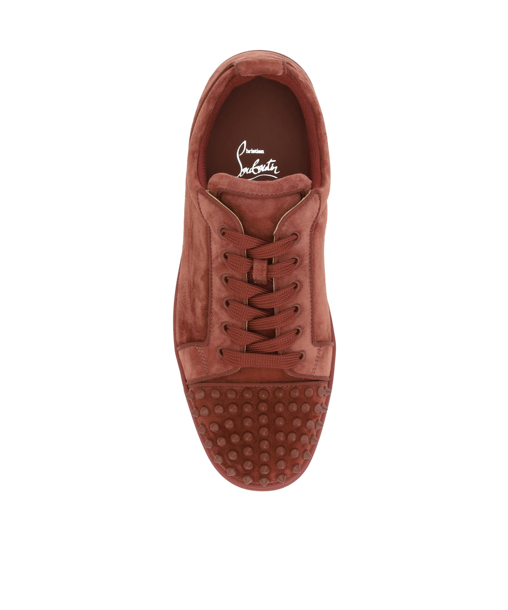 Christian Louboutin Louis Junior Spikes Orlato Sneakers In Red