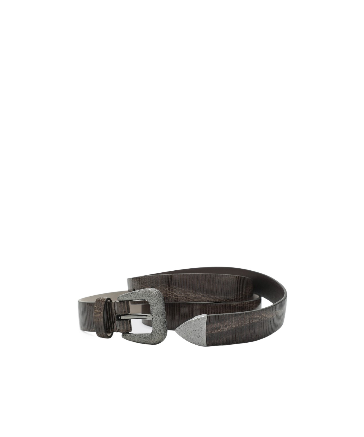 Brunello Cucinelli Metal Buckle Belt In Black