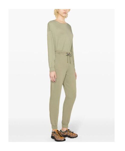 Pinko Love Birds Embroidered Cotton Track Pants In Green