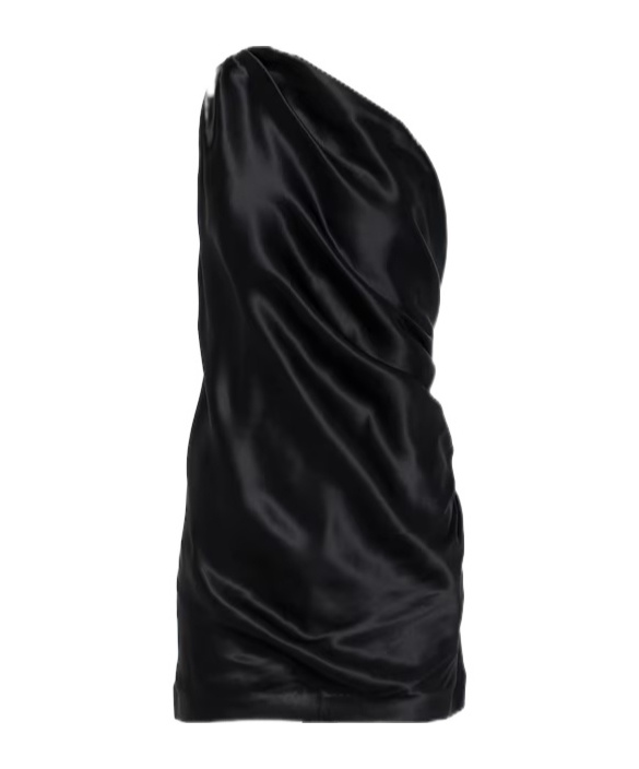 Tove Shiloh One-shoulder Silk Top In Black