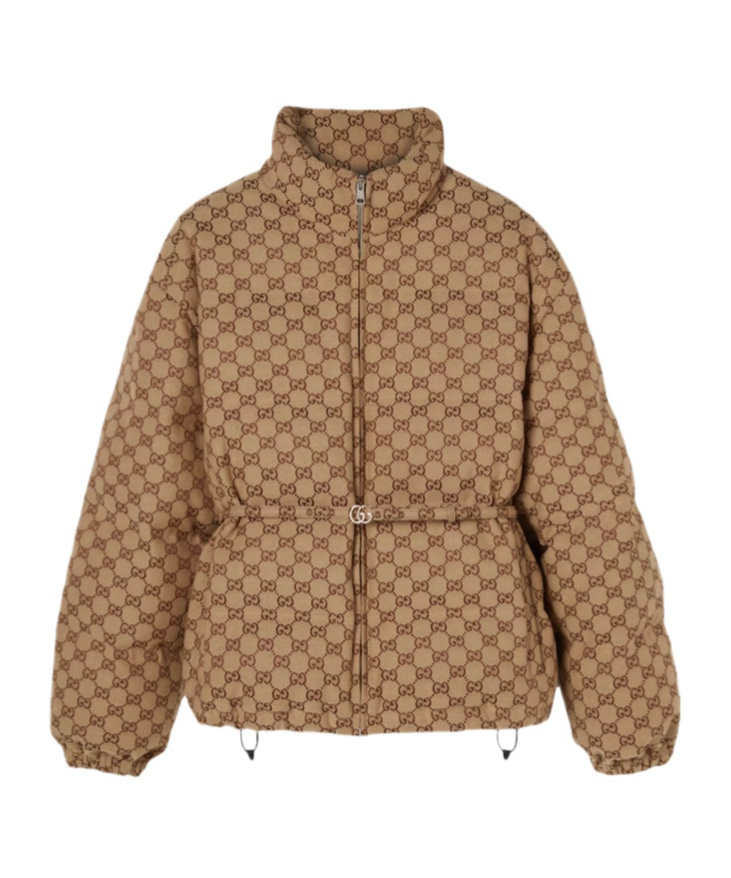 Shop Gucci Gg Canvas Bomber Jacket In Brown