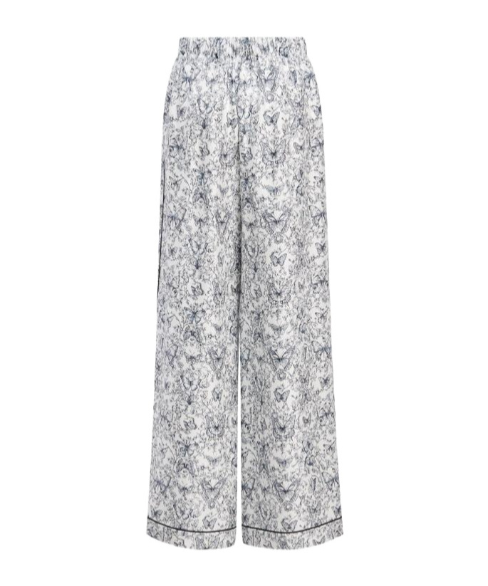 Dior Printed Casual Pants In Gray