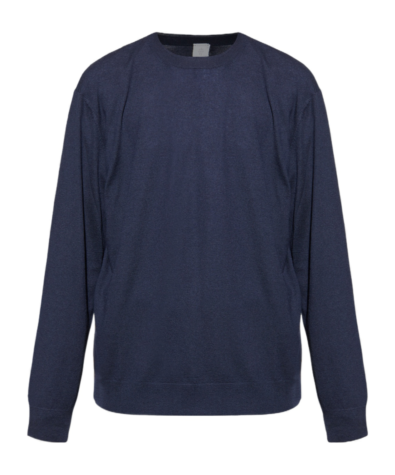 Eleventy Round-neck Long-sleeve Sweater In Blue