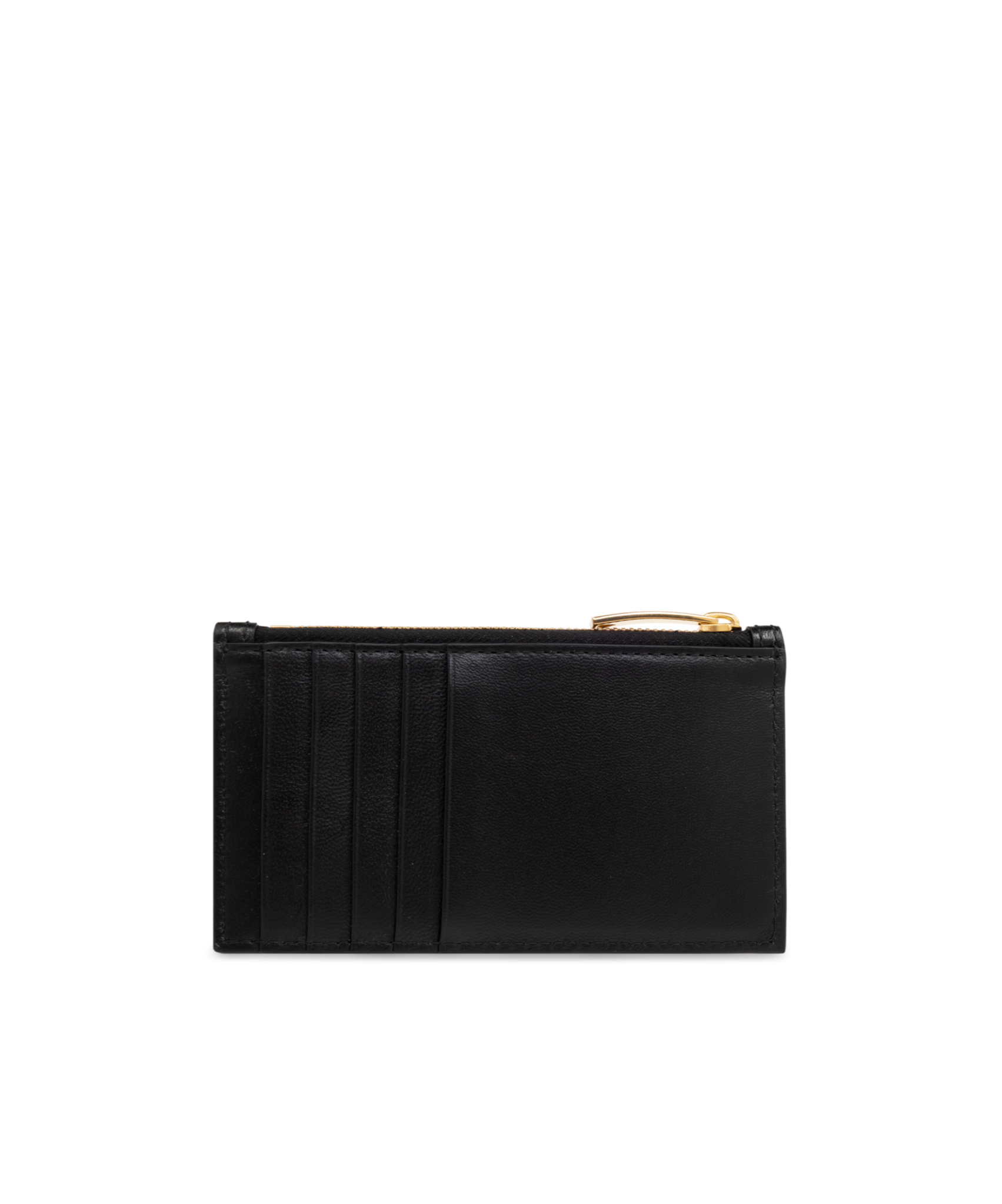 Bottega Veneta Women Lambskin Leather Card Holder In Black