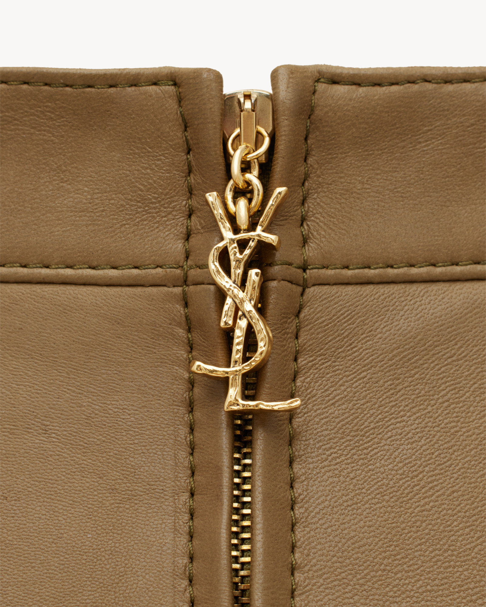 Saint Laurent High-waisted Midi Skirt In Brown