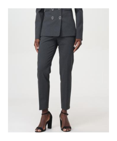 Pinko Bello Cigarette Pants In Milano Stitch In Black