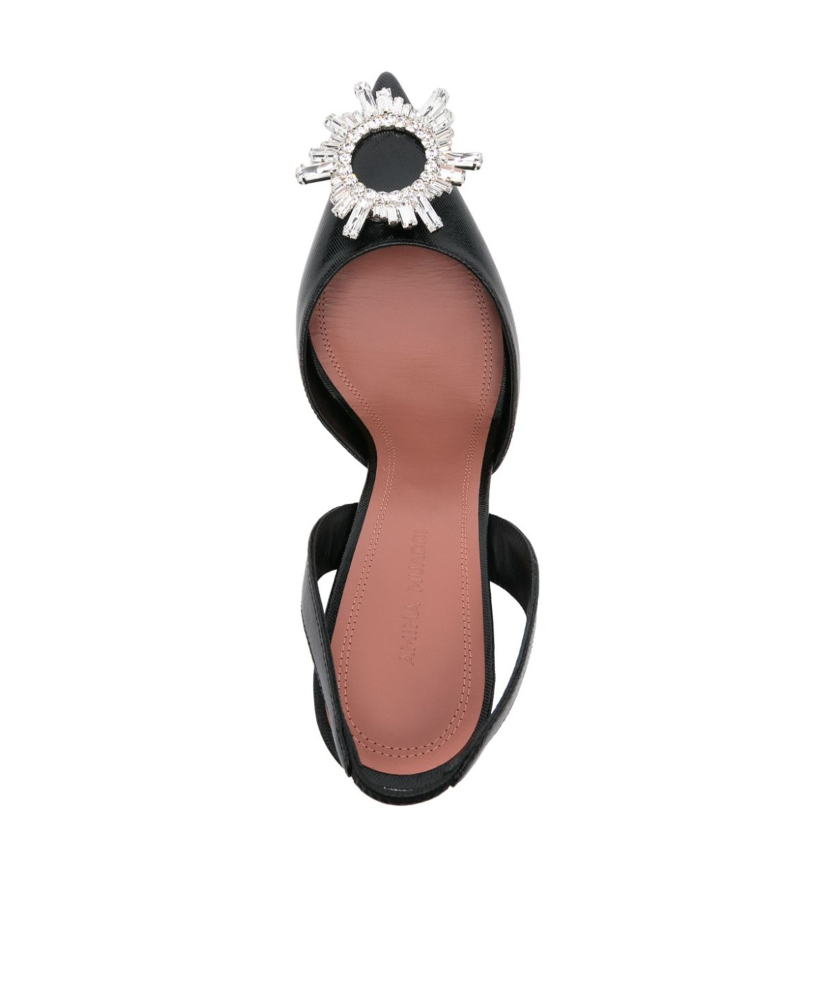 Shop Amina Muaddi Pointed High-heeled Sandals In Multicolor