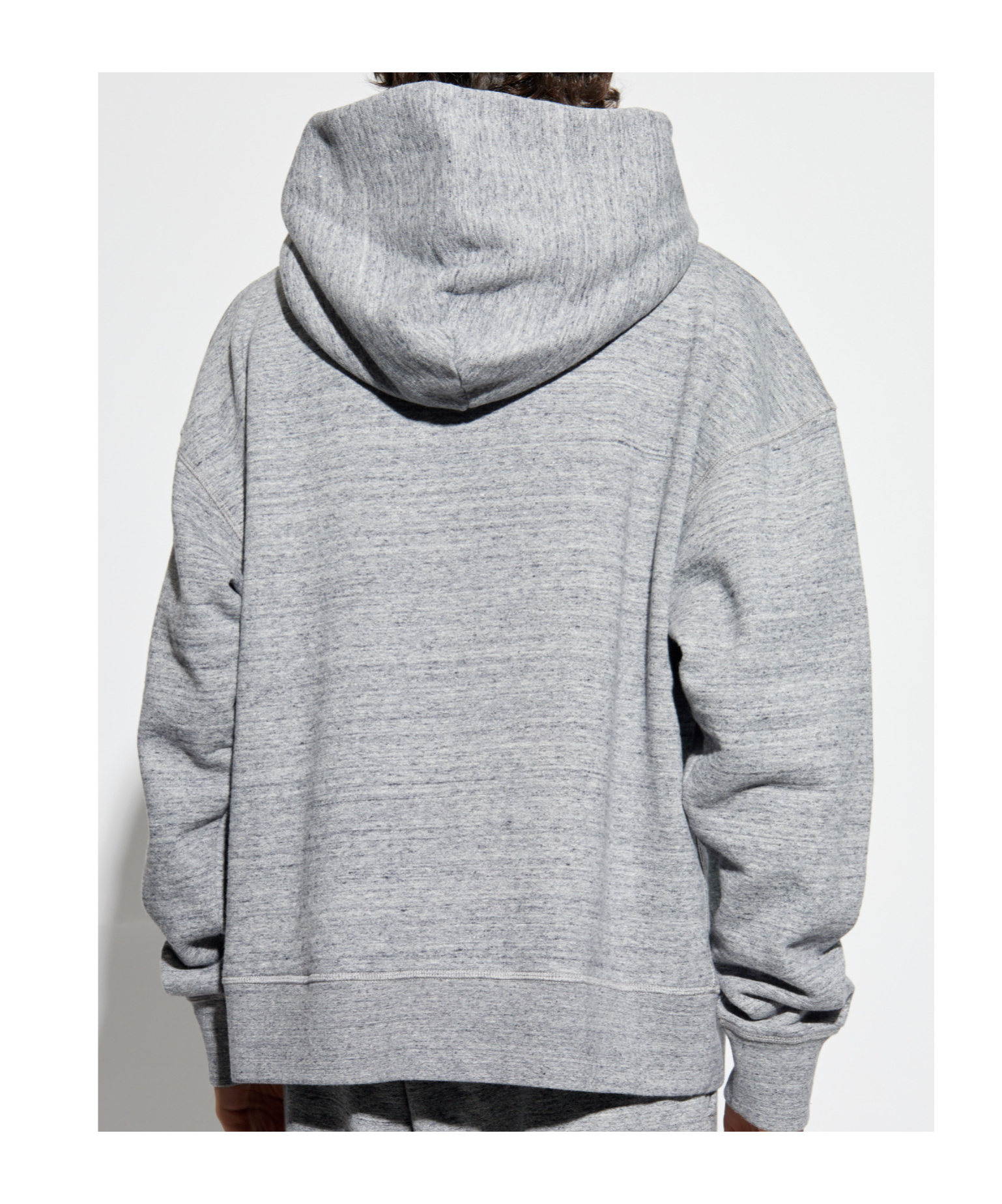 Shop Dsquared2 Long-sleeved Hooded Hoodie In Gray