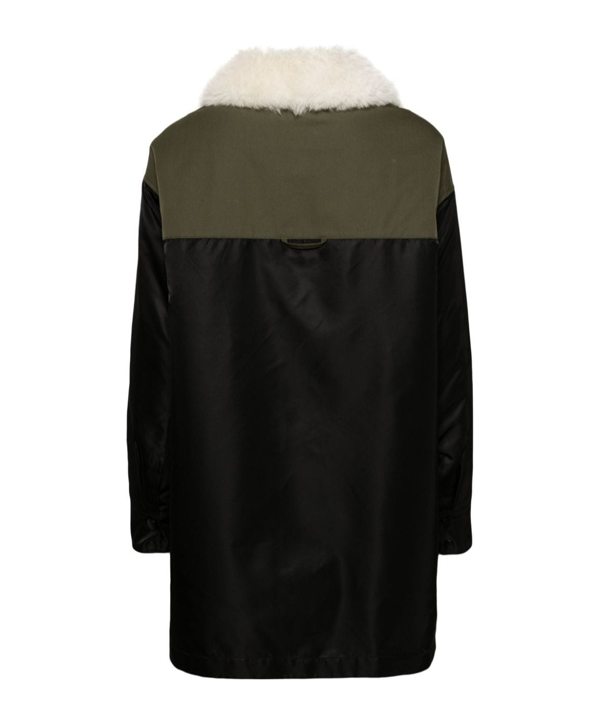 Liska Color-coded Layered Coat In Green