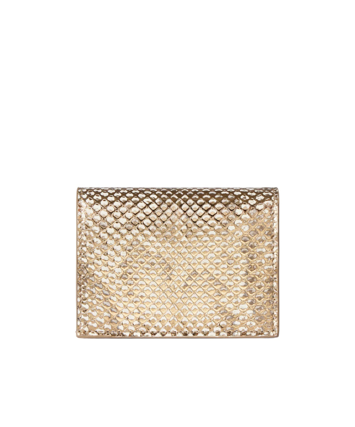 Gucci Gg Marmont Python Small Wallet In Brown