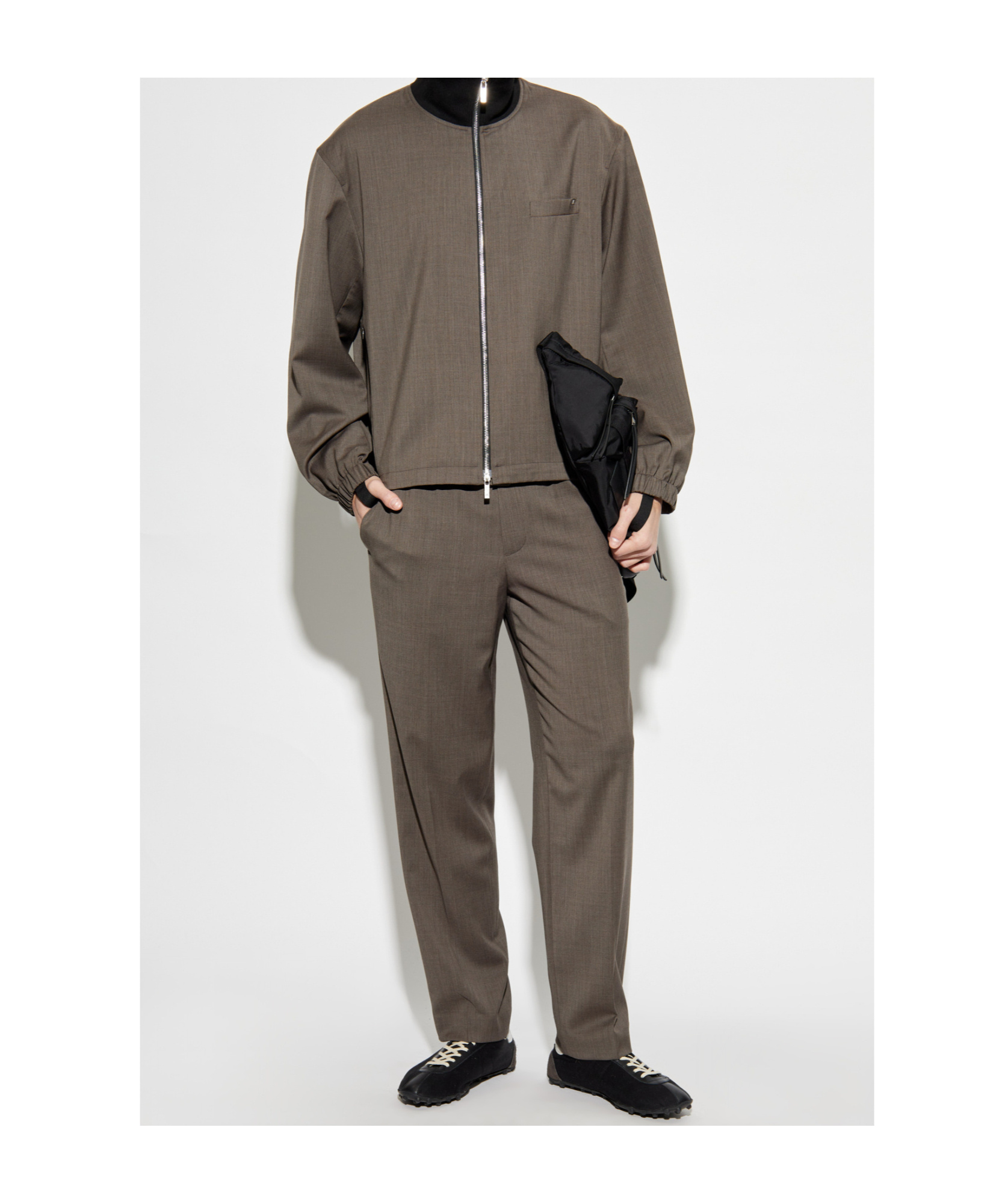 Helmut Lang Tapered Trousers In Brown