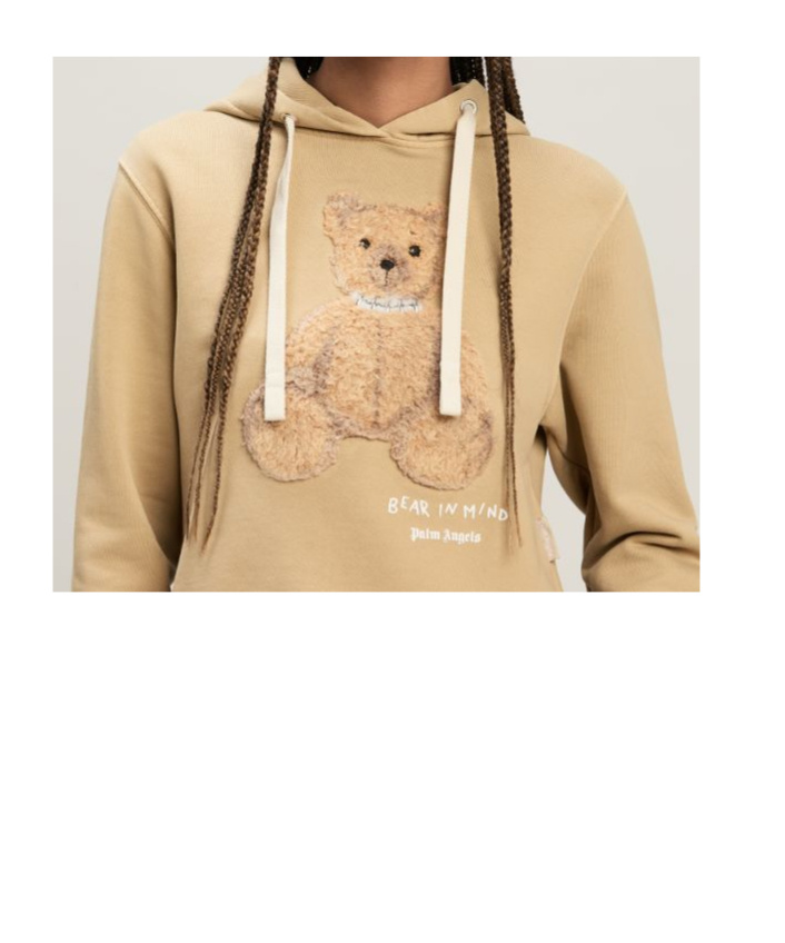 Palm Angels Sudadera Bear In Mind Con Capucha In Nude