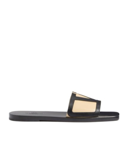 Valentino Garavani Viva Superstar Slide Sandal In Nappa Leather In Black