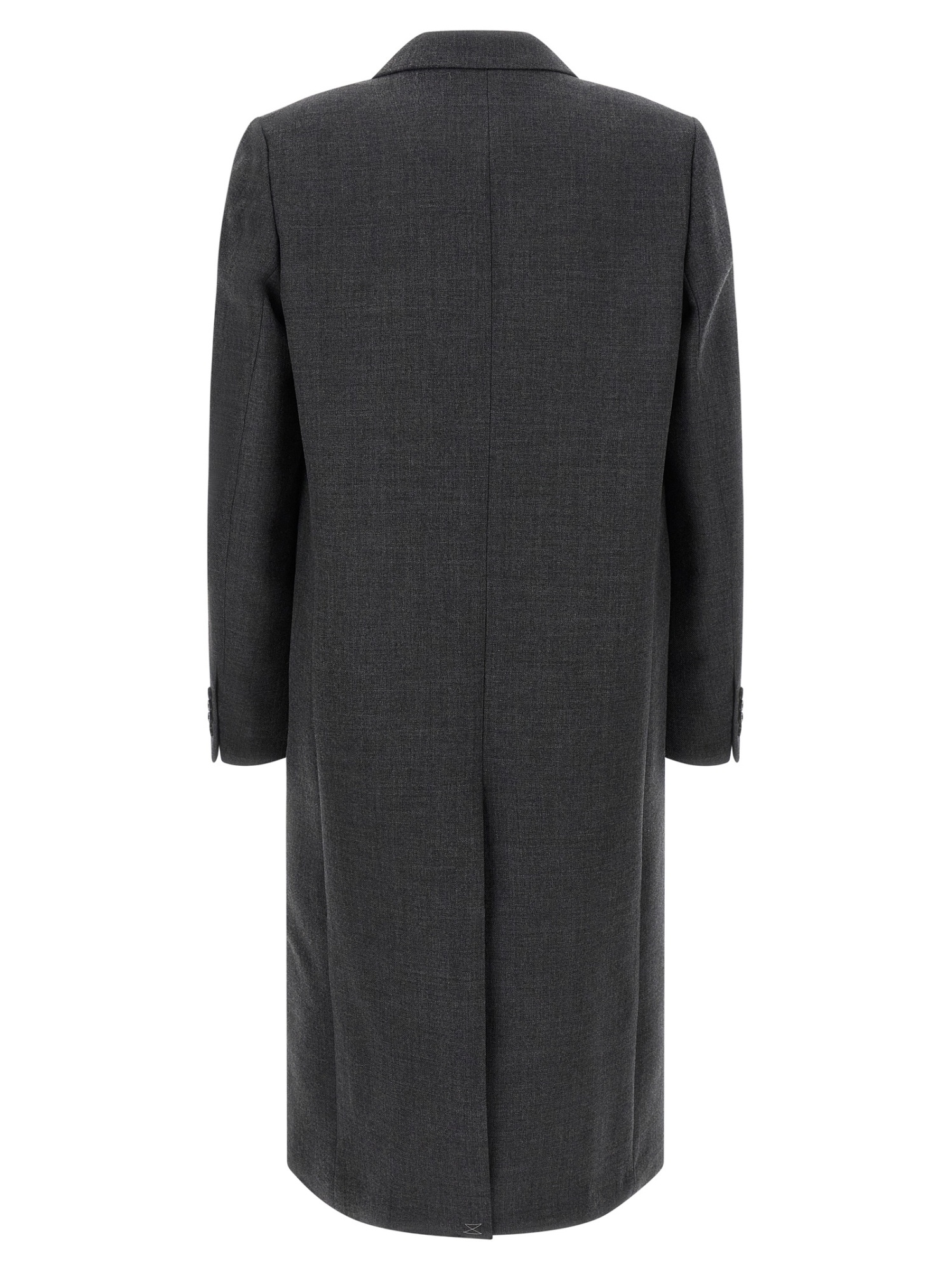 Dries Van Noten Double-breasted Coat Featuring Flap Pockets In Gray