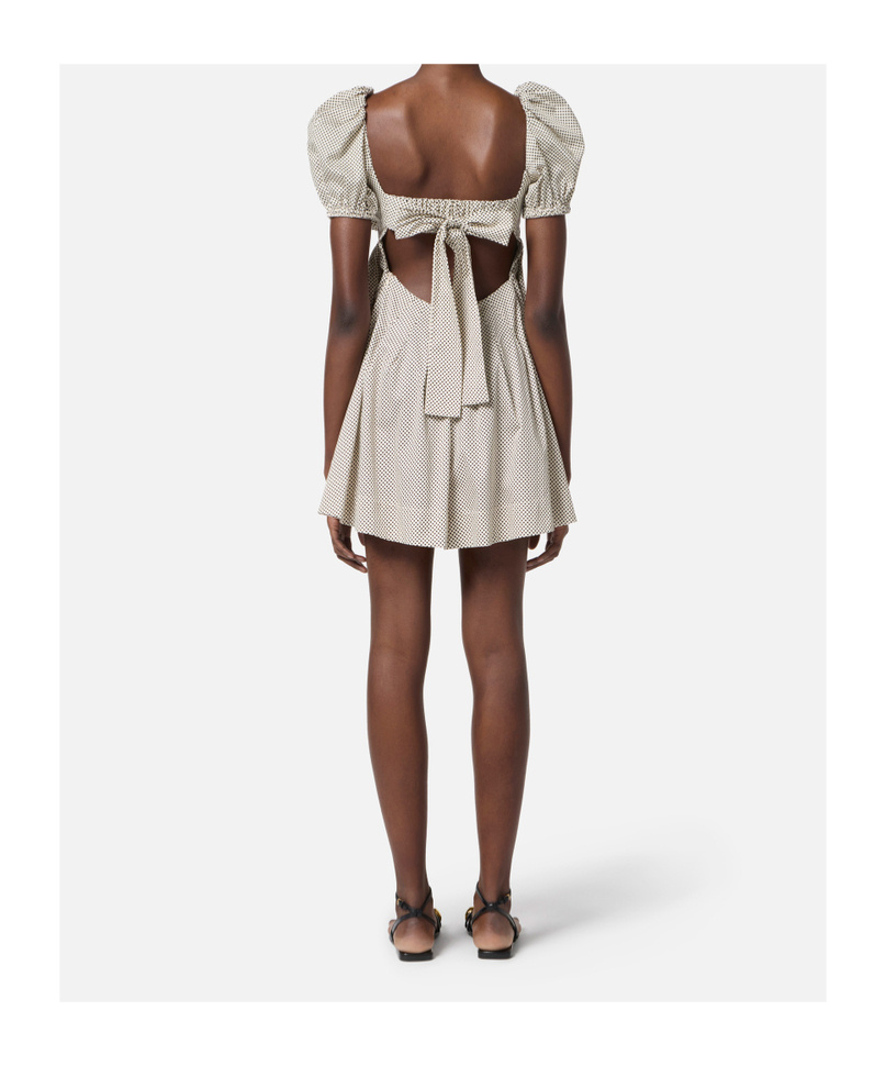 Elisabetta Franchi Polka Dot Print Dress In Nude