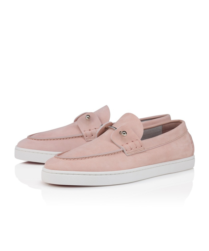 Christian Louboutin Chambeliboat Leather Boat Shoe In Pink