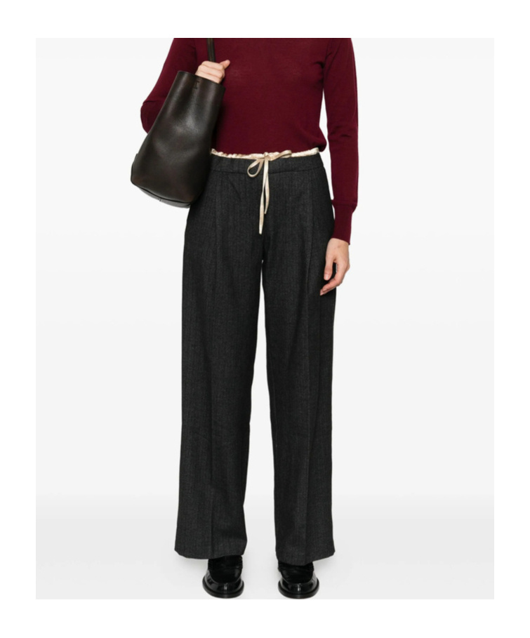 Bellerose Drawstring-waist Trousers In Black