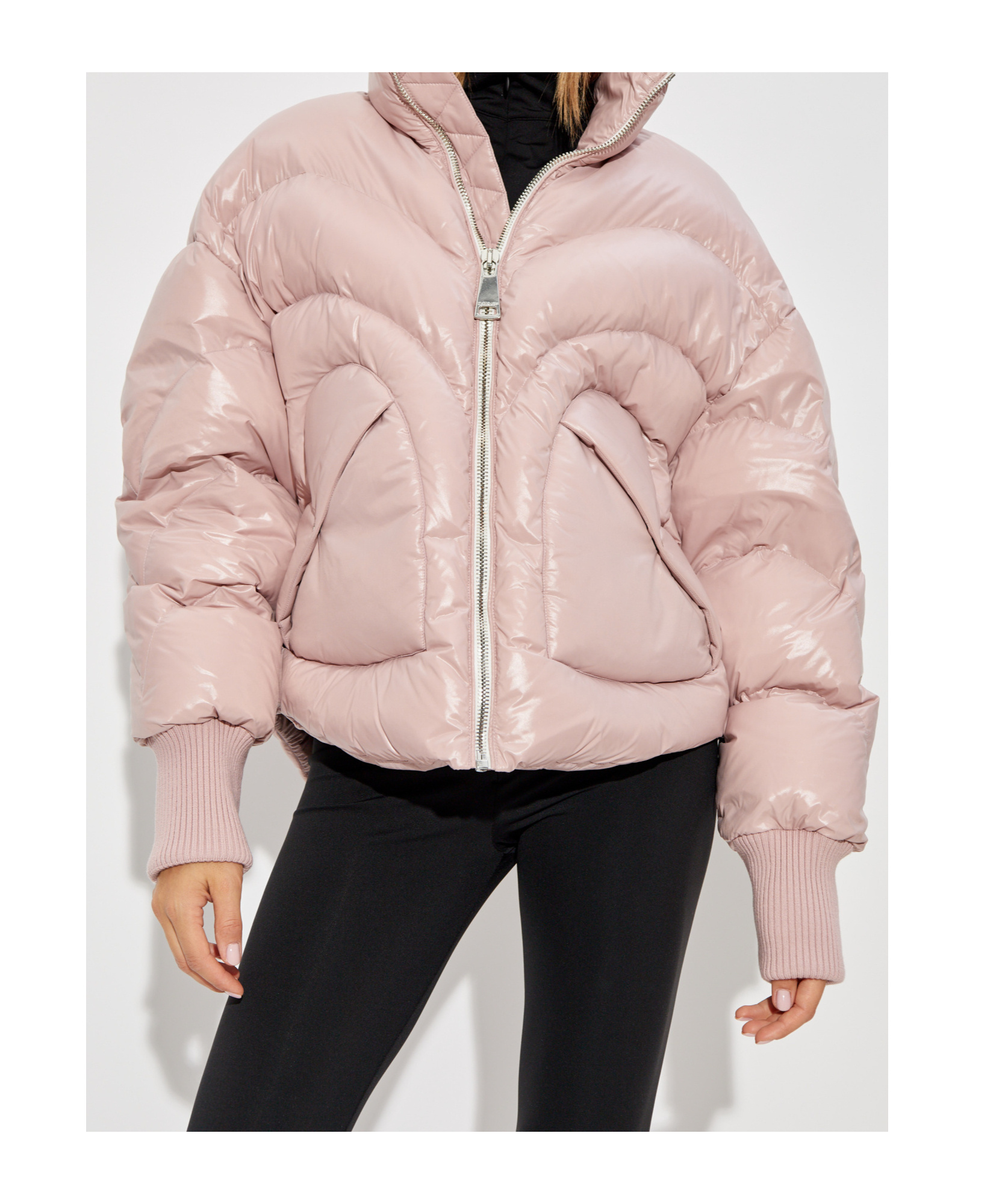Khrisjoy Long-sleeved Down Jacket In Nude