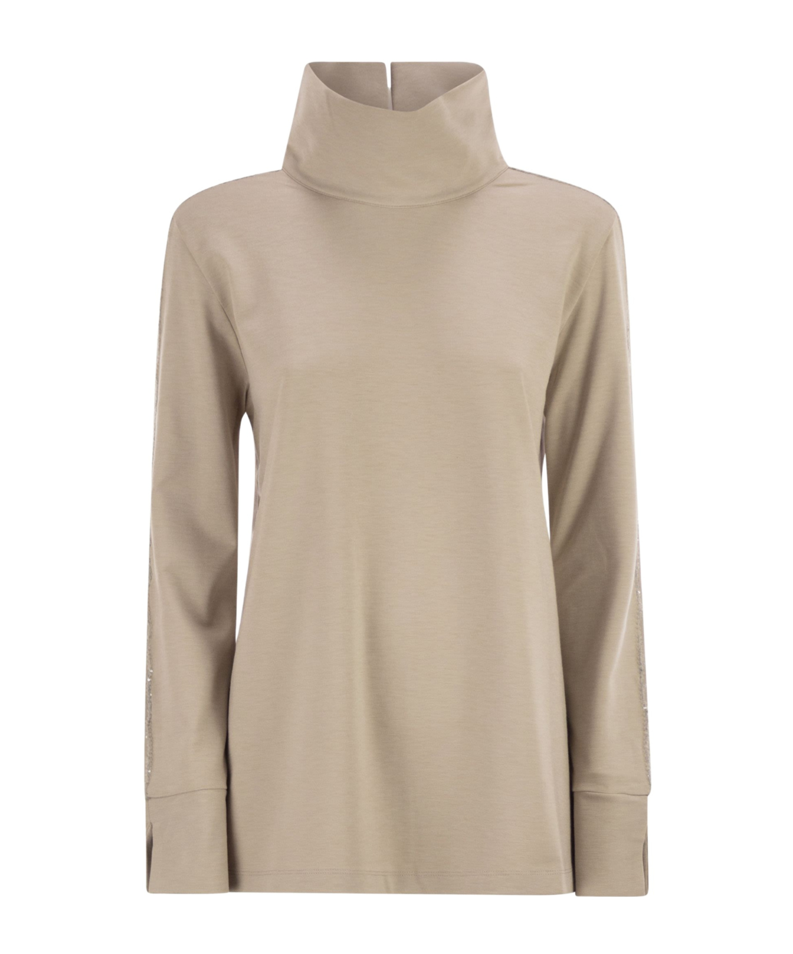 Herno Women High-neck Jumper In Viscose Blend In Gray