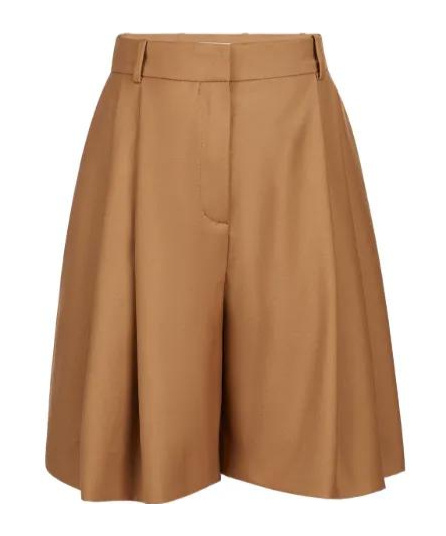 Nina Ricci Highwaisted Shorts With Folds In Brown