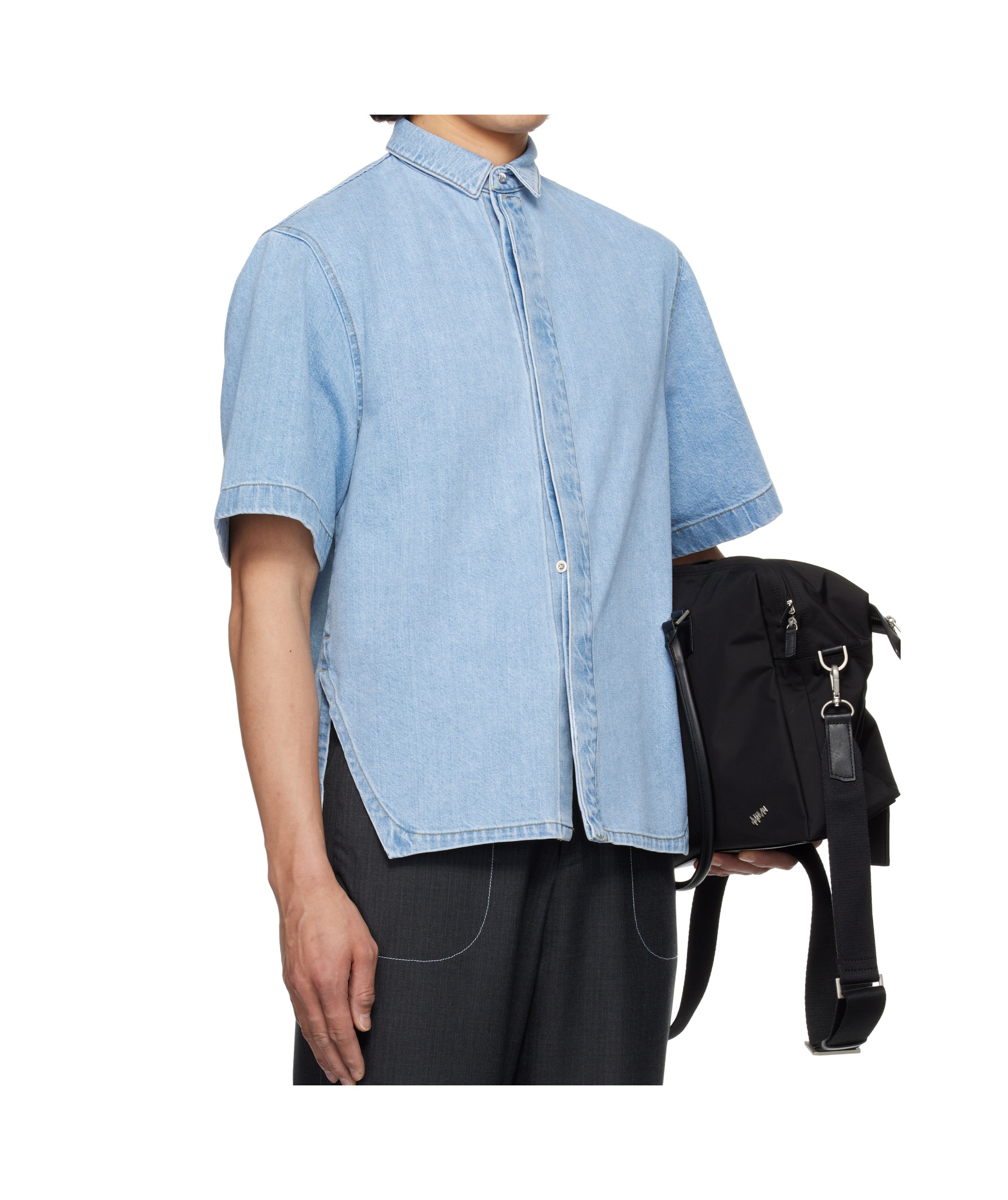 Ader Error Blue Half Sleeve Product. 57 Shirt In Blue