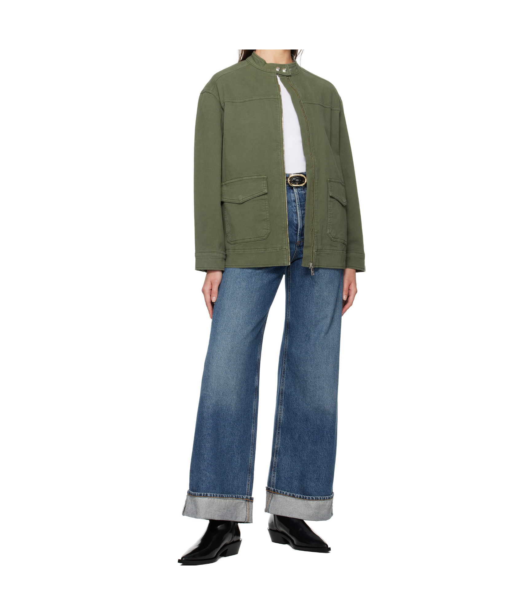 Anine Bing Henry Jacket In Army Green In Green